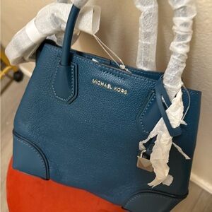 Michael Kors Blue Leather Women's Bag